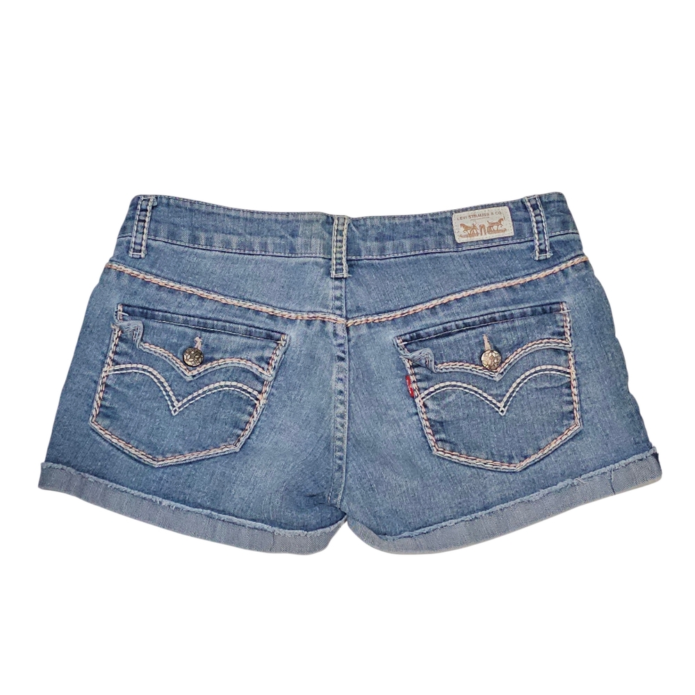 LEVI'S Shorty Short Low Rise Denim shorts Size 5 - Picture 2 of 4